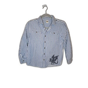 Gymboree Boy's Striped Button Down Long Sleeve Shirt Size Medium